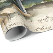 Whimsischer englischer Hütte Blumengarten Alter Bu Geschenkpapier (Rolleneckpunkt)