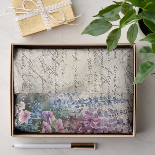 Whimsischer englischer Hütte Blumengarten Alter Bu Seidenpapier (Geschenk)