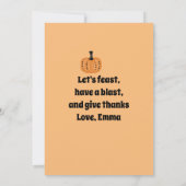 Whimsischer Erntedank Einladung (Rückseite)