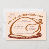 Whimsischer Erntedank Friendsgiving Dinner nach Ma Einladung (Vorderseite)