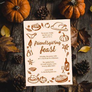 Whimsischer Erntedank Friendsgiving Dinner nach Ma Einladung