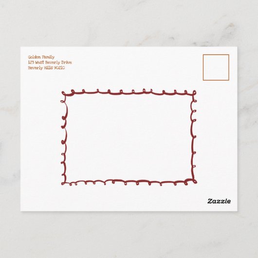 Whimsischer Erntedank Friendsgiving Dinner nach Ma Postkarte (Rückseite)