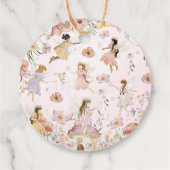 Whimsischer Fairies Geburtstagsblumengarten Wiese Geschenkanhänger (Rückseite)