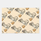 Whimsischer Fall, Sonnenblumen, Frösche, Katzenwit Geschenkpapier Set (Vorderseite 3)