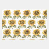 Whimsischer Fall, Sonnenblumen, Frösche, Katzenwit Geschenkpapier Set (Vorderseite)