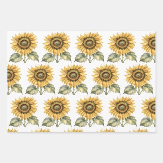 Whimsischer Fall, Sonnenblumen, Frösche, Katzenwit Geschenkpapier Set (Vorderseite)