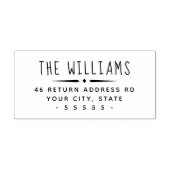 Whimsischer Familienname und Rücksendeadresse Permastempel (Design)