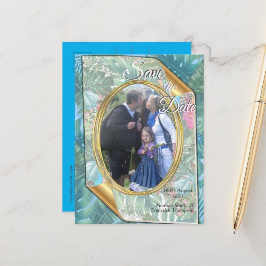 Whimsischer Fantasiewelt mit tropischem Geschmack Ankündigungspostkarte (Vorderseite/Rückseite Beispiel)