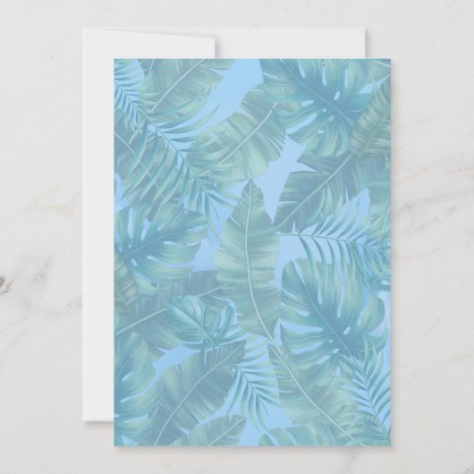 Whimsischer Fantasiewelt mit tropischem Geschmack Einladung (Rückseite)