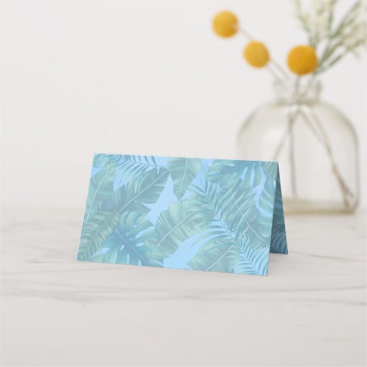 Whimsischer Fantasiewelt mit tropischem Geschmack Platzkarte (Rückseite)