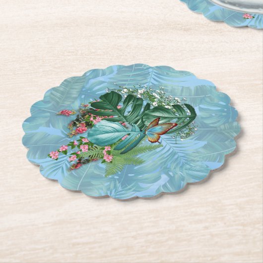 Whimsischer Fantasiewelt mit tropischem Geschmack Untersetzer (angewinkelt)