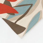 Whimsischer farbiger Hühnerflor Hintergrund Fleecedecke (Ecke)