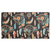 Whimsischer Federträumer aquamarin Kissenbezug (Vorderseite-Links)