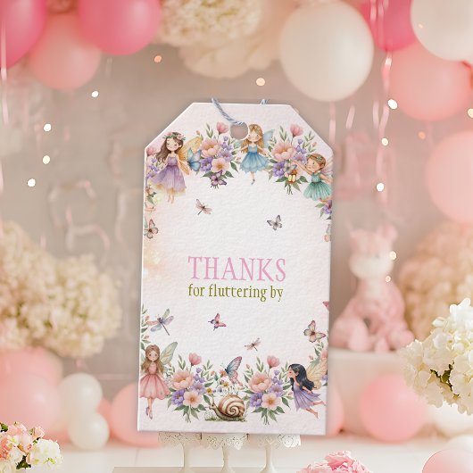 Whimsischer Feengarten zum 1. Geburtstag Geschenkanhänger