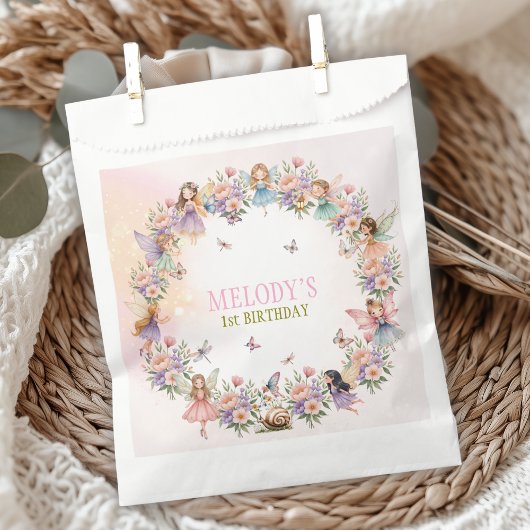 Whimsischer Feengarten zum 1. Geburtstag  Geschenktütchen