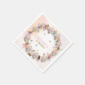 Whimsischer Feengarten zum 1. Geburtstag  Serviette (Ecke)