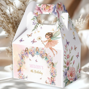 Whimsischer Feengarten zum 4. Geburtstag Geschenkschachtel