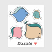 Whimsischer Fisch Aufkleber (Blatt)