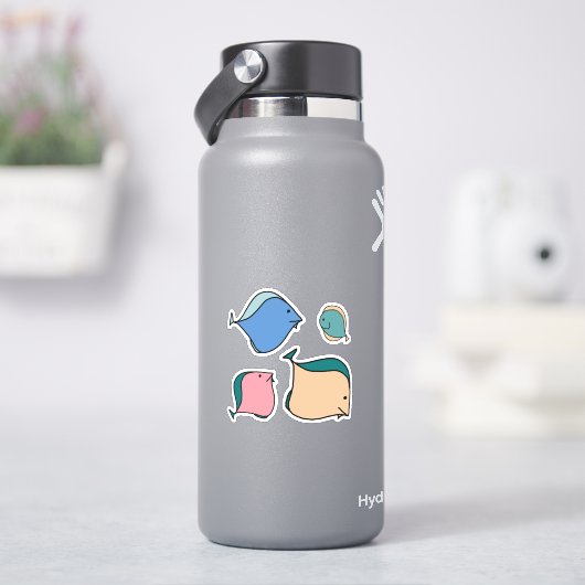 Whimsischer Fisch Aufkleber (HydroFlask)