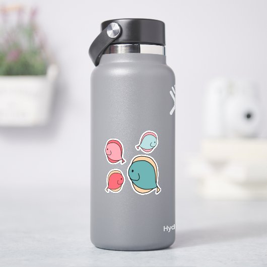 Whimsischer Fisch Aufkleber (HydroFlask)