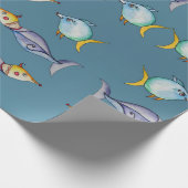 Whimsischer Fisch Geschenkpapier (Ecke)