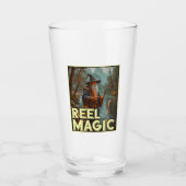 Whimsischer Fischereiassistent Glas (Vorderseite)