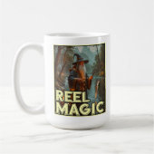 Whimsischer Fischereiassistent Kaffeetasse (Links)