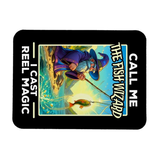 Whimsischer Fischereiassistent Magnet (Horizontal)