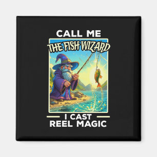 Whimsischer Fischereiassistent Magnet