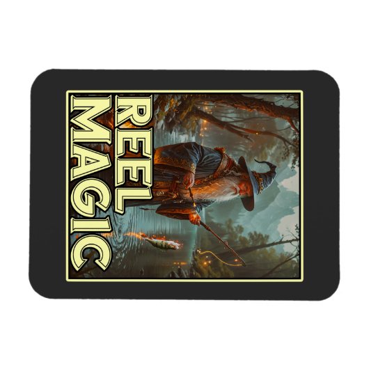 Whimsischer Fischereiassistent Magnet (Horizontal)