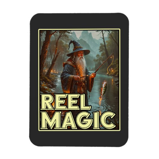 Whimsischer Fischereiassistent Magnet (Vertikal)