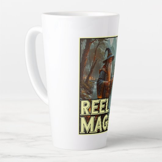 Whimsischer Fischereiassistent Milchtasse (Linke Ecke)