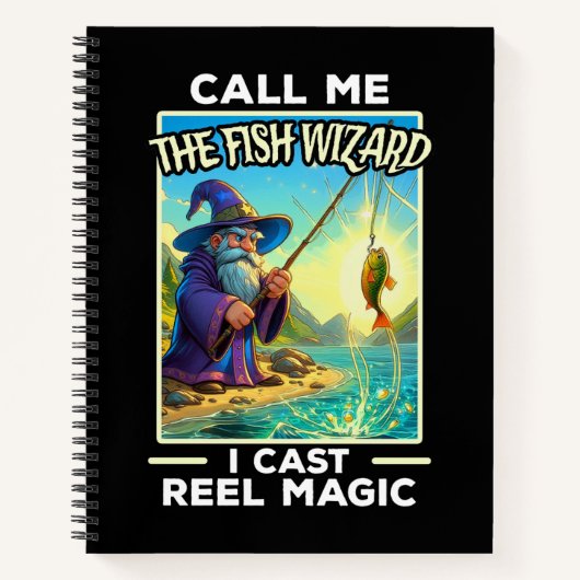 Whimsischer Fischereiassistent Notizblock (Vorderseite)