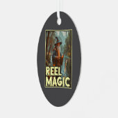 Whimsischer Fischereiassistent Ornament Aus Metall (Vorderseite links)