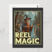 Whimsischer Fischereiassistent Postkarte (Vorne/Hinten)