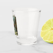 Whimsischer Fischereiassistent Schnapsglas (Rechts)