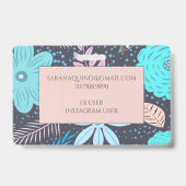 Whimsischer Floral Doula oder Midfrau Ausweis (Rückseite)