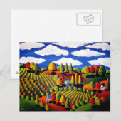 Whimsischer Folklorefestival Landschaft Postkarte (Vorne/Hinten)