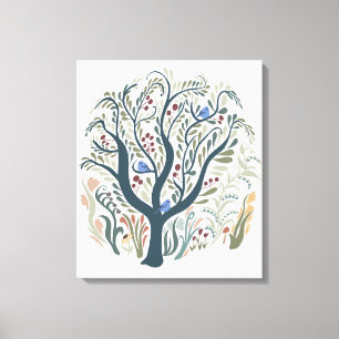 Whimsischer Folklorewald Erde Leinwand Kunst