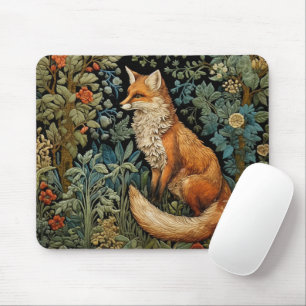 Whimsischer Forest Vintag Botanischer Blumenwald Mousepad