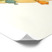 Whimsischer Frosch beim Fischen Poster (Ecke)