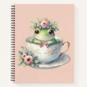 Whimsischer Frosch im Blumenkohl Notizblock (Vorderseite)