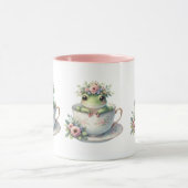 Whimsischer Frosch im Blumenkohl Tasse (Zentrum)