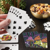 Whimsischer Frosch und Pilz Spielkarten (In Situ)