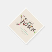 Whimsischer Frühling Blumen Chic Brautparty Party Serviette (Ecke)