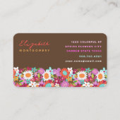 Whimsischer Frühling Blumen Garden Business Cards Visitenkarte (Vorderseite)