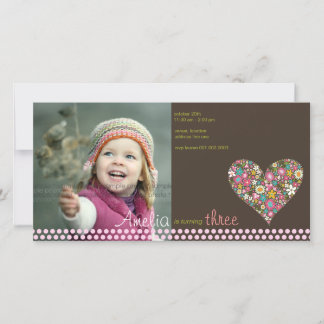 Whimsischer Frühling Blumen Herz Girl Geburtstag F