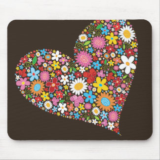 Whimsischer Frühling Blumen Valentine Niedliches H Mousepad