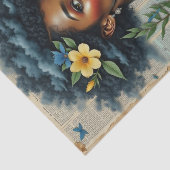 Whimsischer Frühling Collage | Blue Tropical Art Seidenpapier (Ausschnitt)