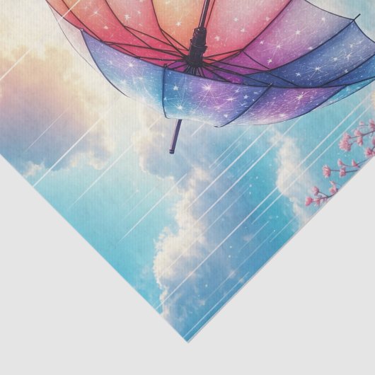 Whimsischer Frühling Umbrella Decoupage Papier (Ausschnitt)